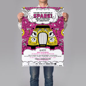 spark mesa's festival of creativity poster