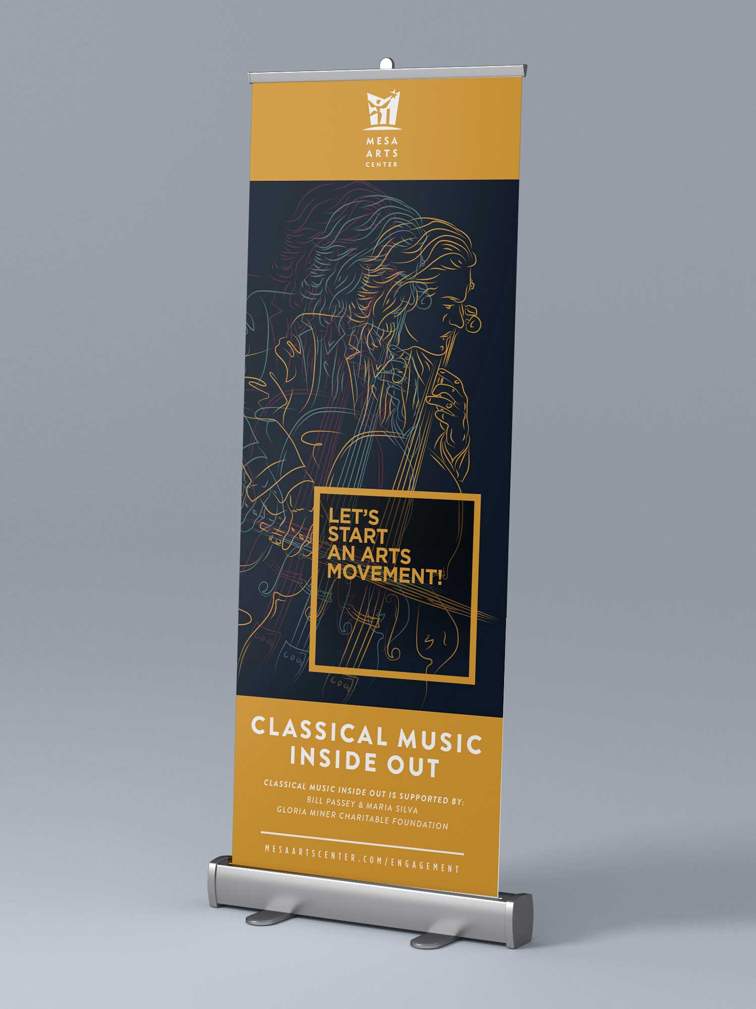 pull up banner for classical music inside out